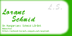 lorant schmid business card